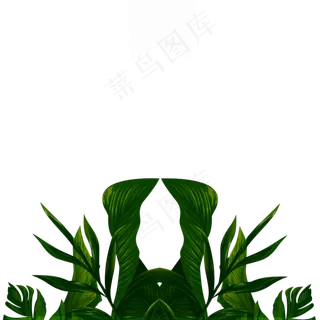 卡通春天植物绿叶下载