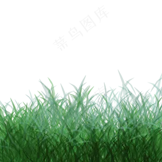 手绘卡通杂草草地,免抠元素