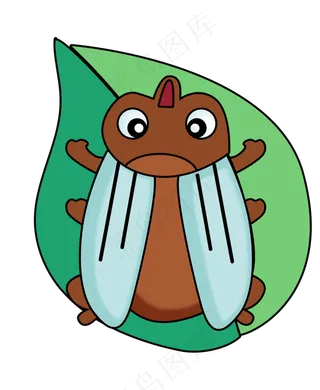 鸣叫的知了png素材