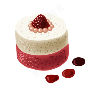 绿色情人节草莓蛋糕