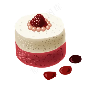 绿色情人节草莓蛋糕