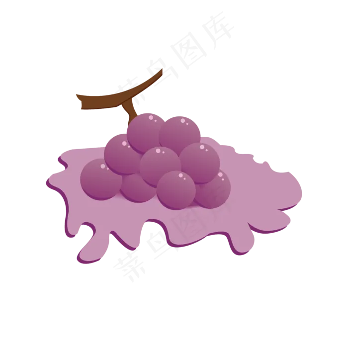 葡萄水果卡通处暑矢量元素ai矢量模版下载