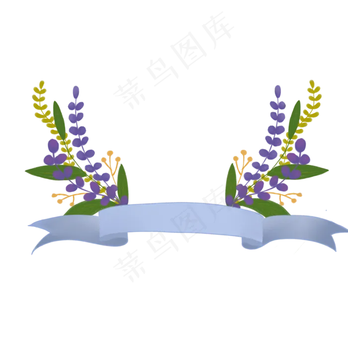 唯美薰衣草类目边框(2000X2000(DPI:299))psd模版下载