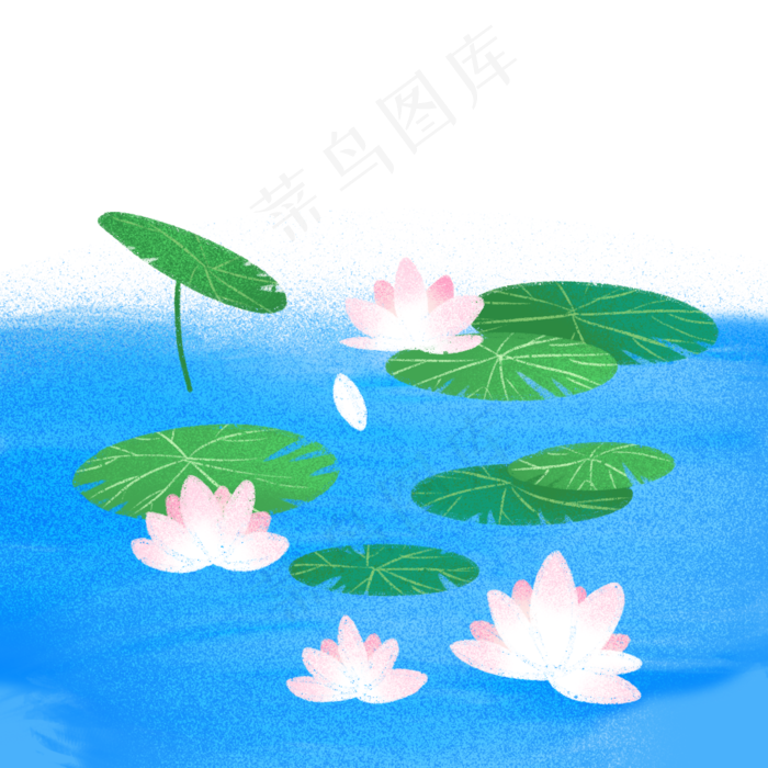 夏日小清新荷花池塘(1200X1200(DPI:300))psd模版下载