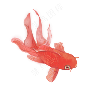 可商用红色中国风手绘可爱新年金,免抠元素