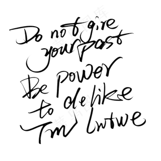 线条英文艺术字