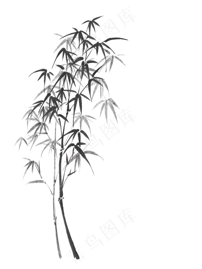 中国风国风水墨竹子(2126X2835(DPI:300))psd模版下载