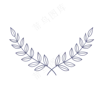 手绘卡通花纹免抠图