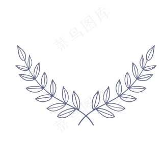 手绘卡通花纹免抠图