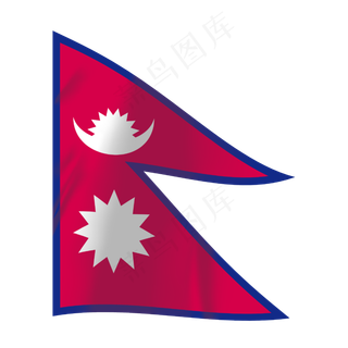 矢量卡通国旗尼泊尔