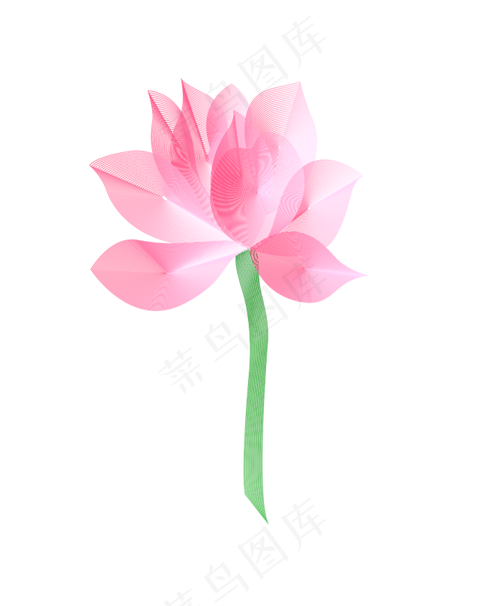 粉色的莲花(4167*5208px 300 dpi )ai矢量模版下载