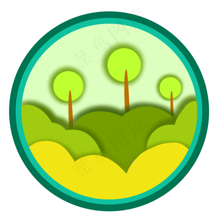 绿色植物春节元素,免抠元素
