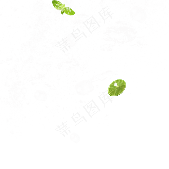 清新冰块冰晶元素,免抠元素