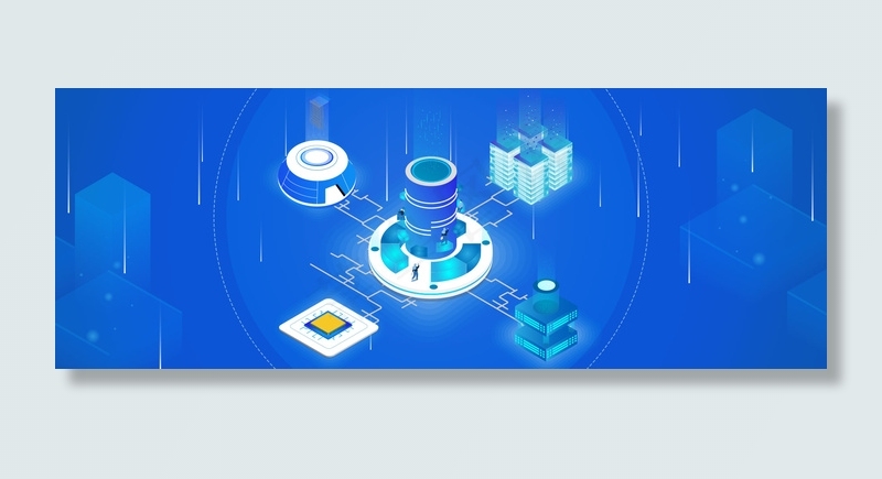 蓝色科技数据分析背景