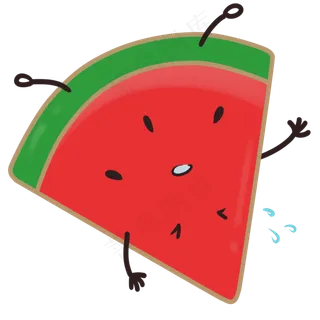 切开的西瓜水果表情包