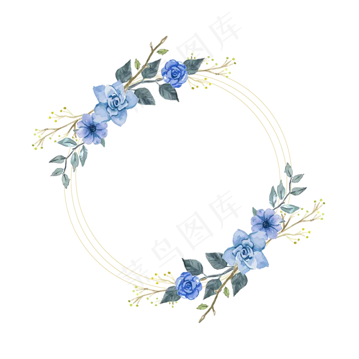 手绘花环元素(1200X1200(DPI:300))ai矢量模版下载