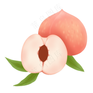 粉色水果桃子