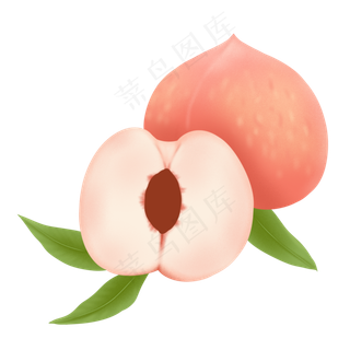 粉色水果桃子