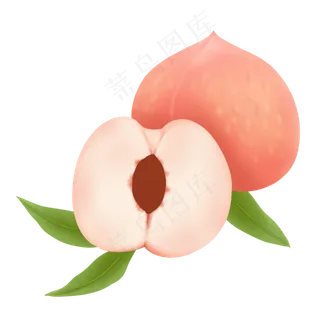 粉色水果桃子