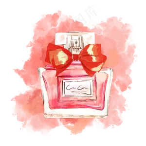 水彩化妆品香水素材