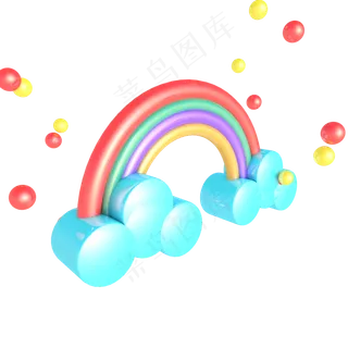 六一儿童节装饰彩虹,免抠元素