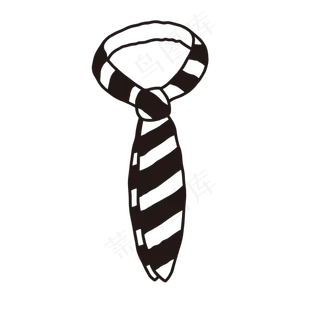 涂鸦父亲节领带设计素材