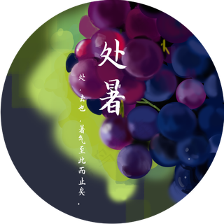 二十四节气处暑葡萄免扣素材