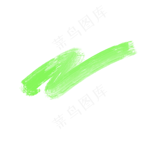 绿色笔刷曲线素材