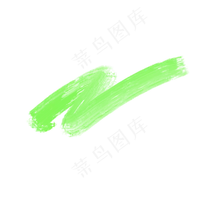 绿色笔刷曲线素材