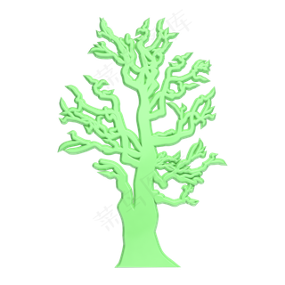 C4D绿色立体树木