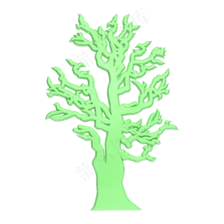 C4D绿色立体树木