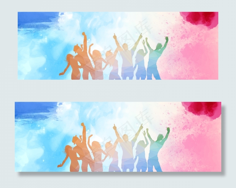 大气水彩高考冲刺背景