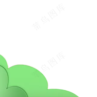 绿色云朵边框下载