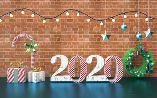 c4d圣诞节数字2020