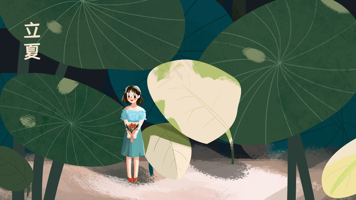 立夏夏天清新治愈美景唯美光影(2880*1620px 300 dpi )psd模版下载