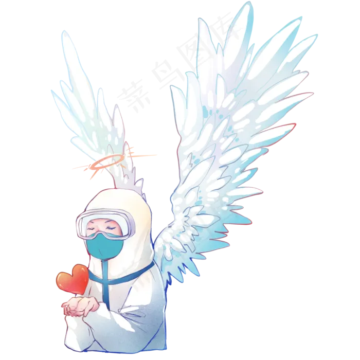 抗疫天使白衣天使(2200X2200(DPI:300))psd模版下载