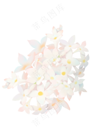 绣球花球花瓣插绘