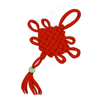 2019年卡通新年中国结,免抠元素