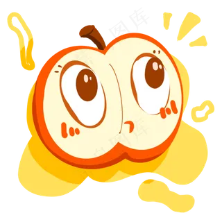 夏日立秋小清新大眼睛半个苹果P