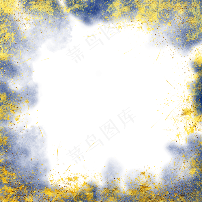 中式烫金水彩边框(2000X2000(DPI:300))psd模版下载