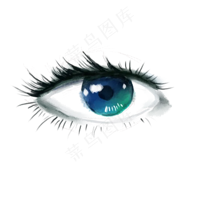 水彩眼睛(2480X2480(DPI:300))psd模版下载