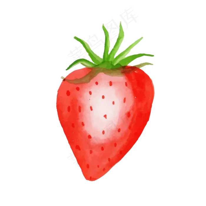 水彩晶莹剔透的草莓矢量素材(550X550)eps,ai矢量模版下载