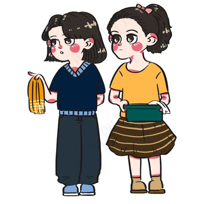 五一劳动节姐妹们一起拿着水盆抹(2900X2900(DPI:300))psd模版下载
