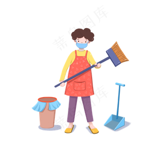 母亲节之小清新风母亲做家务场景