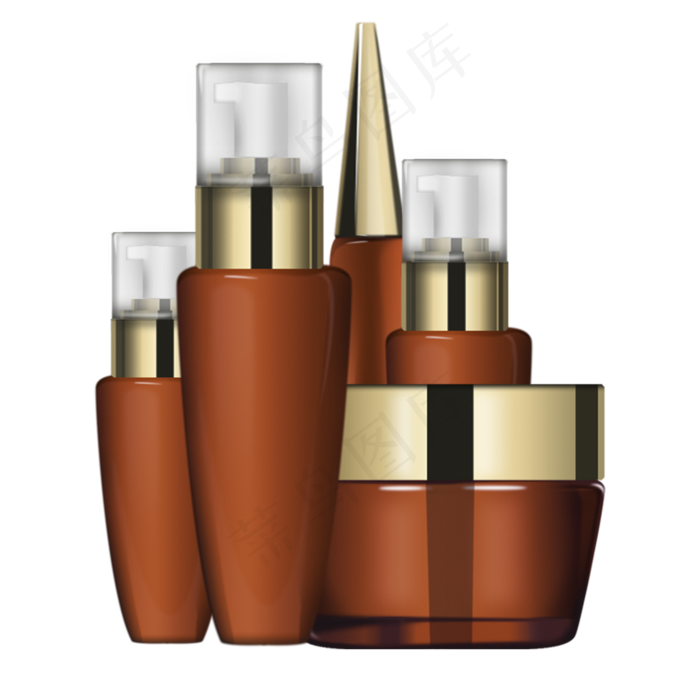 电商化妆品产品样机,免抠元素