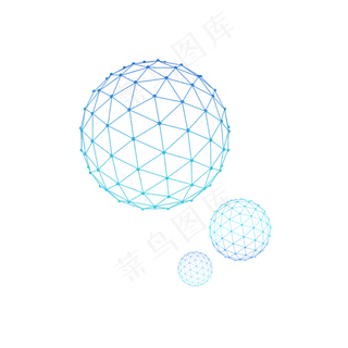 点线结构抽象创意球体,免抠元素
