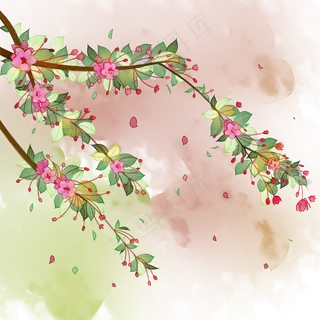 粉红花朵海棠花树枝花卉,免抠元素 粉红花朵海棠花树枝花卉,免抠元素