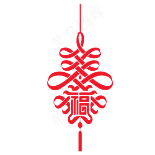 红色中国结装饰,免抠元素