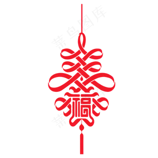 红色中国结装饰,免抠元素