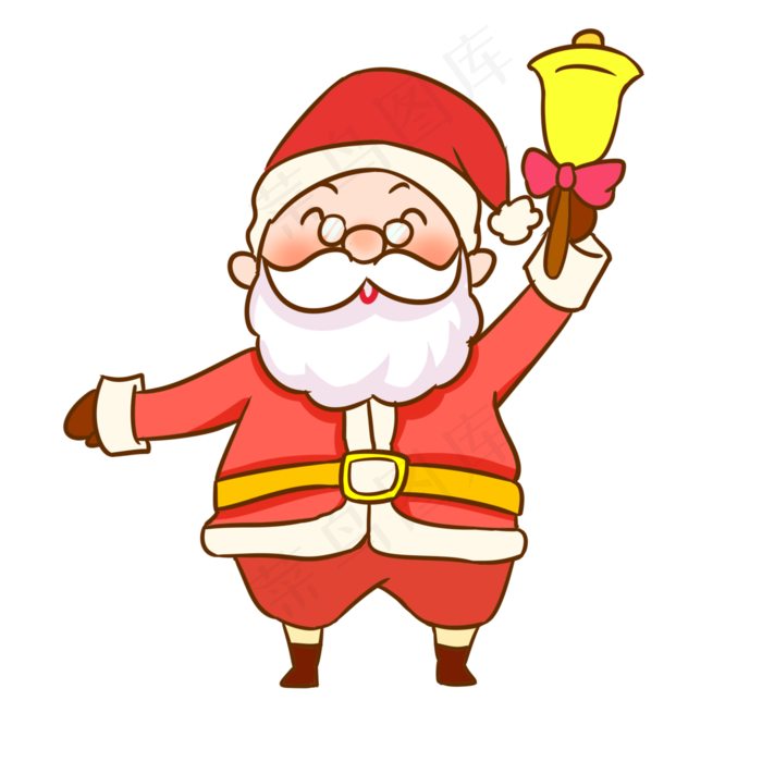 送礼物的Q版圣诞老人、,免抠元素